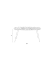 Salontafel Gualdo Teak veneer Zwart 80x39 cm-Salontafels-Creating Home