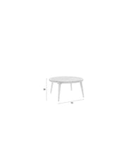 Salontafel Haru Rond Glass Beige 70x70 cm-Salontafels-Creating Home