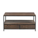 Salontafel Hout | Metaal Brown + Zwart-Salontafels-J-Line