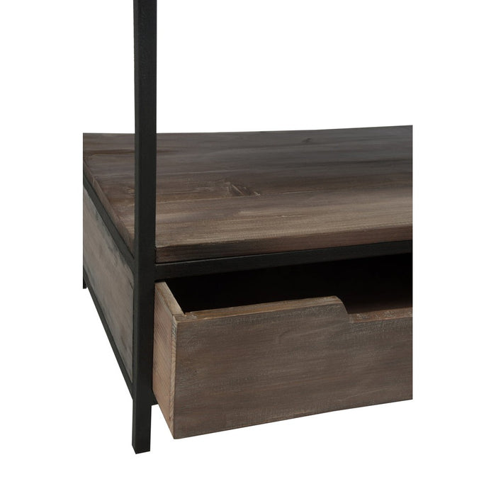 Salontafel Hout | Metaal Brown + Zwart-Salontafels-J-Line