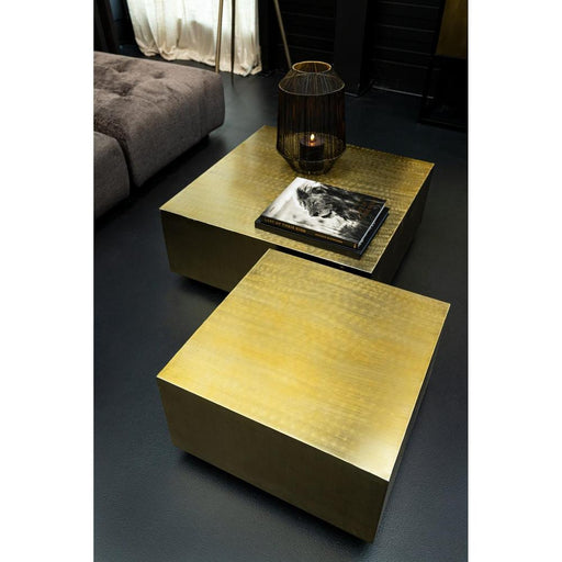 Salontafel Irvy Goud IJzer Coffeetable Vierkant Matt-Salontafels-PTMD