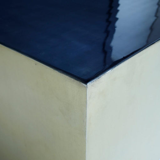 Salontafel Irvy Goud IJzer Coffeetable Vierkant Zwart Enamel-Salontafels-PTMD