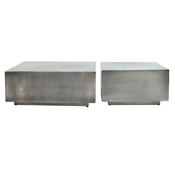 Salontafel Irvy Nickle IJzer Coffeetable Vierkant Goud Rand Sv-Salontafels-PTMD