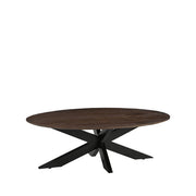Salontafel James Espresso Mangohout 130 cm Ovaal 130x70x43 cm-Salontafels-LABEL51