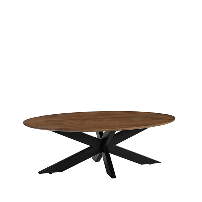 Salontafel James - Nature Smooth - Mangohout - 130 cm - Ovaal-Salontafels-LABEL51