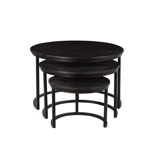 Salontafel Jerrel Kala Mangohout Zwart 74 cm-Salontafels-Livingfurn