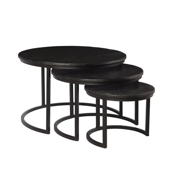 Salontafel Jerrel Kala Mangohout Zwart 74 cm-Salontafels-Livingfurn