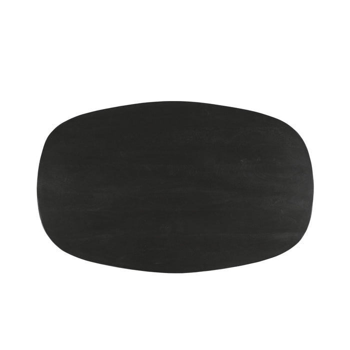 Salontafel Jesper Mangohout Zwart 120x75 cm-Salontafels-Livingfurn