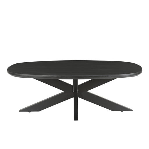 Salontafel Jesper Mangohout Zwart 120x75 cm-Salontafels-Livingfurn