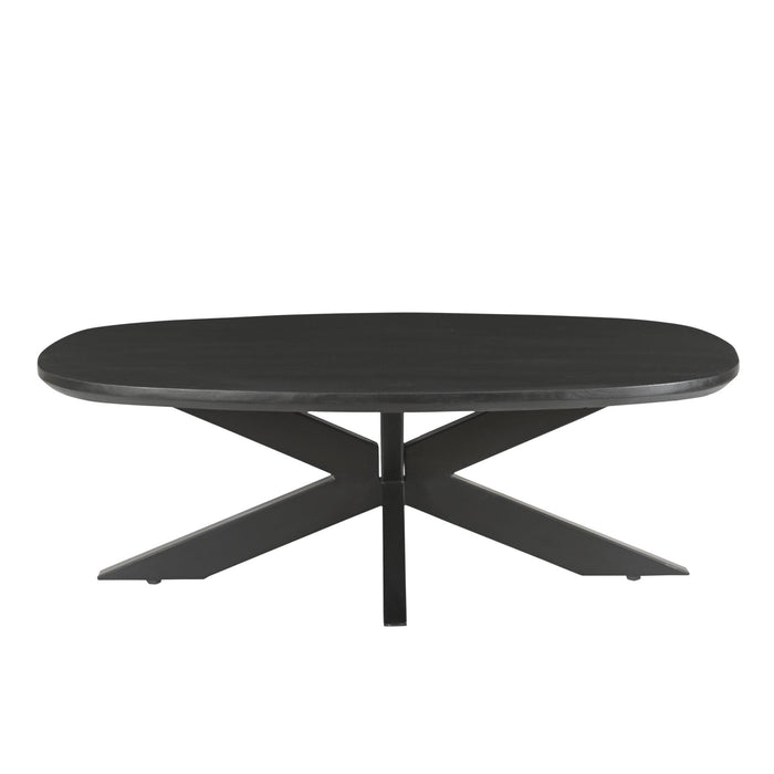 Salontafel Jesper Mangohout Zwart 120x75 cm-Salontafels-Livingfurn