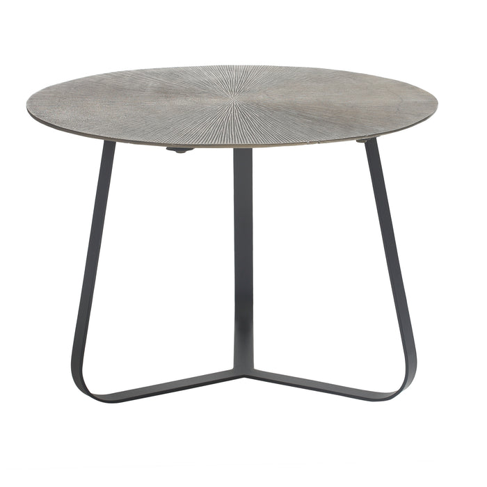 Coffee tables Kae Gold Aluminum Black Iron Round Coffee Table M