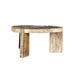 Salontafel Kayo Versteend Hout Beige Hoog-Salontafels-PTMD