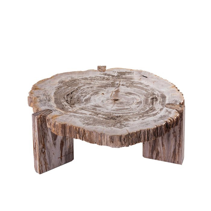 Salontafel Kayo Versteend Hout Beige Laag-Salontafels-PTMD