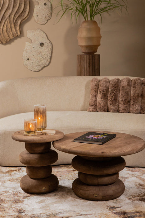 Salontafel Keven Mangohout Beige-Salontafels-PTMD