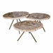 Salontafel Khine Versteend Hout Geel 60x50 cm-Salontafels-PTMD