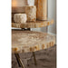 Salontafel Khine Versteend Hout Geel 60x50 cm-Salontafels-PTMD