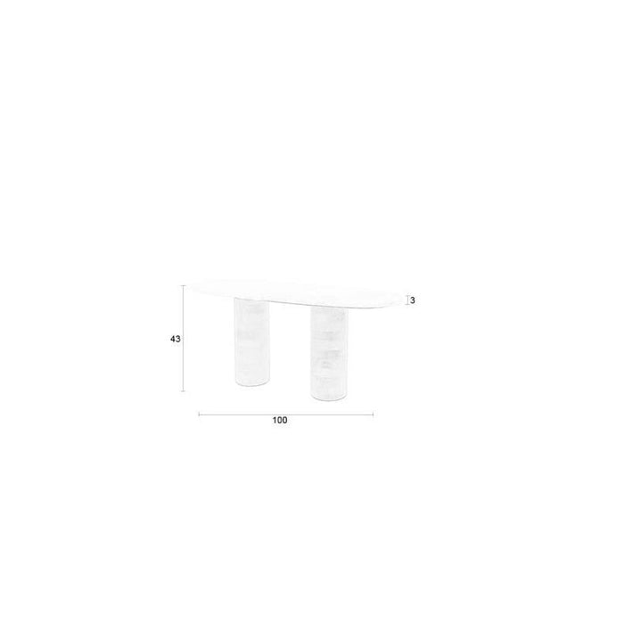 Salontafel Kouk Marble Bruin 100x40 cm-Salontafels-Creating Home