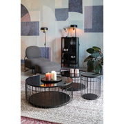 Salontafel Lance L Glass Zwart Ø80x38 cm-Salontafels-Creating Home