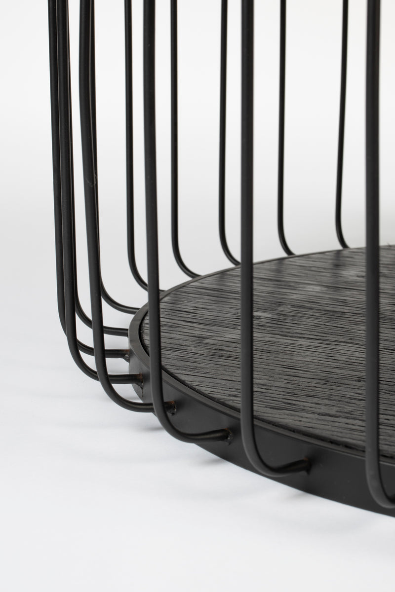Salontafel Lance L Glass Zwart Ø80x38 cm-Salontafels-Creating Home