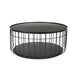 Salontafel Lance L Glass Zwart Ø80x38 cm-Salontafels-Creating Home