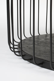 Salontafel Lance M Glass Zwart Ø60x31 cm-Salontafels-Creating Home