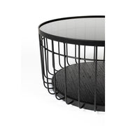 Salontafel Lance M Glass Zwart Ø60x31 cm-Salontafels-Creating Home