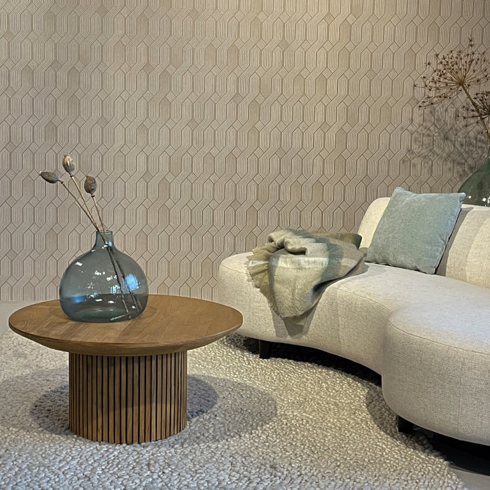 Salontafel Lausanne Teakhout Naturel hout 80 cm 80x80x38 cm-Salontafels-Livingfurn