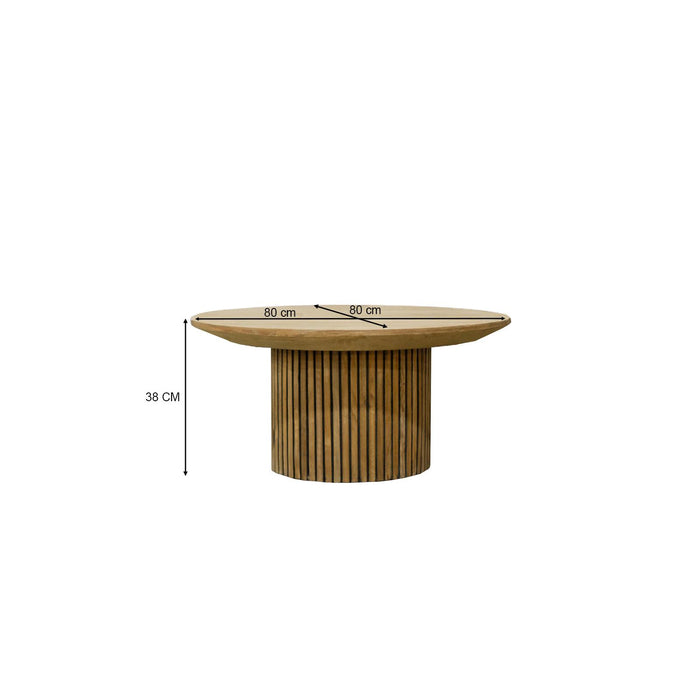 Salontafel Lausanne Teakhout Naturel hout 80 cm 80x80x38 cm-Salontafels-Livingfurn
