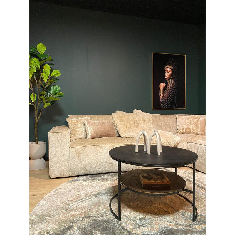 Salontafel Lecia Zwart Goud 80x80x50 cm-Salontafels-Starfurn