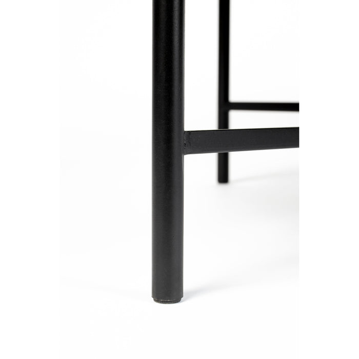 Salontafel Li Glass Zwart 122x82 cm-Salontafels-Creating Home