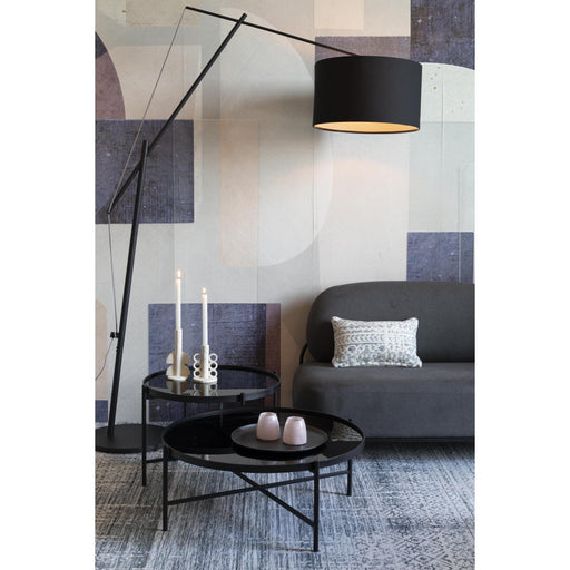 Salontafel Li Glass Zwart 122x82 cm-Salontafels-Creating Home