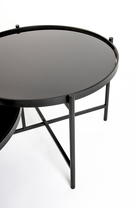 Salontafel Li Glass Zwart 122x82 cm-Salontafels-Creating Home
