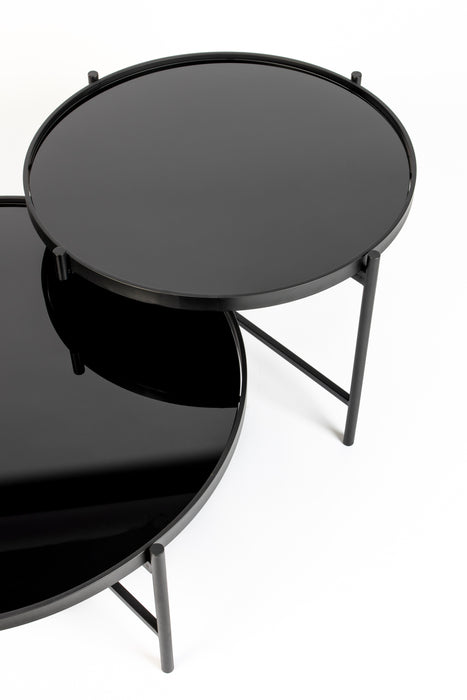 Salontafel Li Glass Zwart 122x82 cm-Salontafels-Creating Home