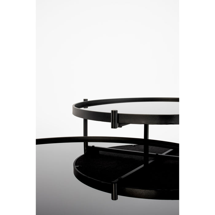 Salontafel Li Glass Zwart 122x82 cm-Salontafels-Creating Home