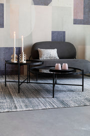 Salontafel Li Glass Zwart 122x82 cm-Salontafels-Creating Home