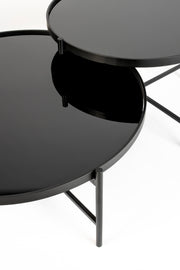 Salontafel Li Glass Zwart 122x82 cm-Salontafels-Creating Home
