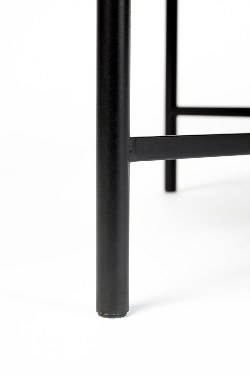 Salontafel Li Glass Zwart 122x82 cm-Salontafels-Creating Home