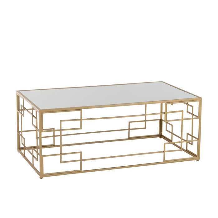 Salontafel Lines Metaal | Glass Gold-Salontafels-J-Line