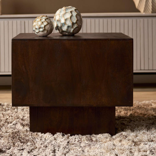 Salontafel Livia Bruin Mangohout 56 cm 56x56x46 cm-Salontafels-Starfurn