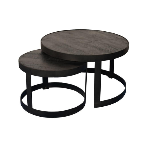 Salontafel Lola Zwart Staal 70 cm 70x70x45 cm-Salontafels-Starfurn