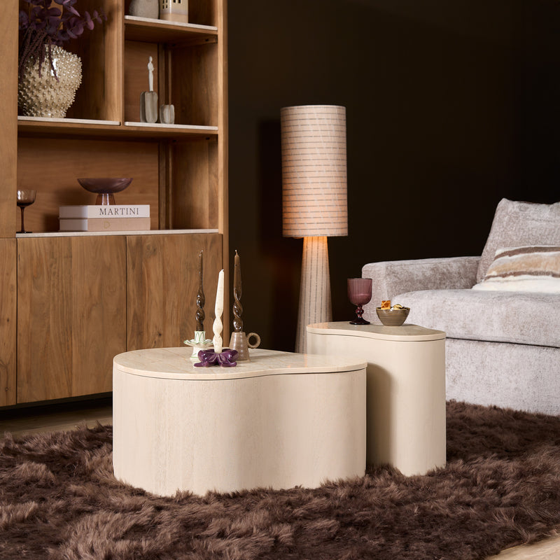 Salontafel Lovi 77 cm Zand 77x59x35 cm-Salontafels-Starfurn