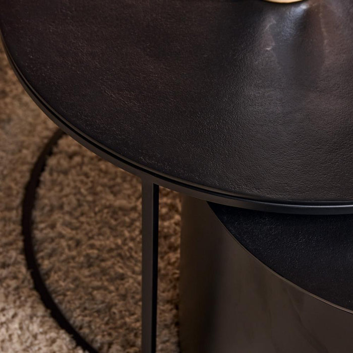 Salontafel Luna Zwart Aluminium 75 cm-Salontafels-Starfurn