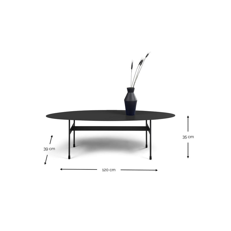 Salontafel MIRA OVAL Staal Ultramarine 120x39x35cm Spinder Design-Salontafels-Spinder