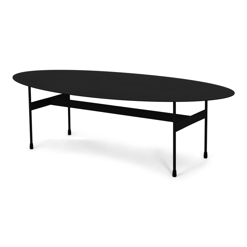 Salontafel MIRA OVAL Staal Zwart 120x39x35cm Spinder Design-Salontafels-Spinder