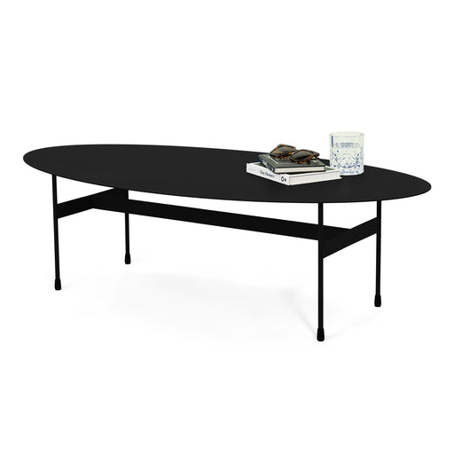 Salontafel MIRA OVAL Staal Zwart 120x39x35cm Spinder Design-Salontafels-Spinder