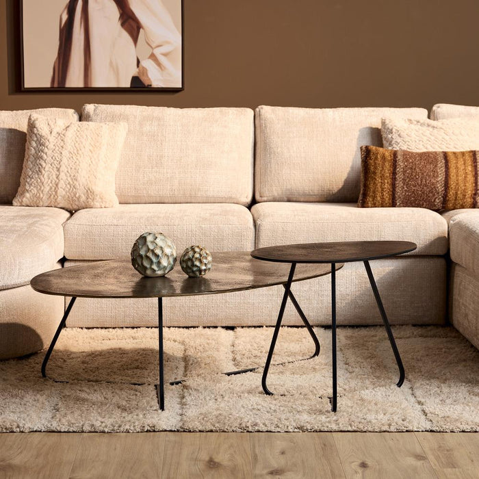 Salontafel Macy Aluminium 121x75 cm-Salontafels-Starfurn