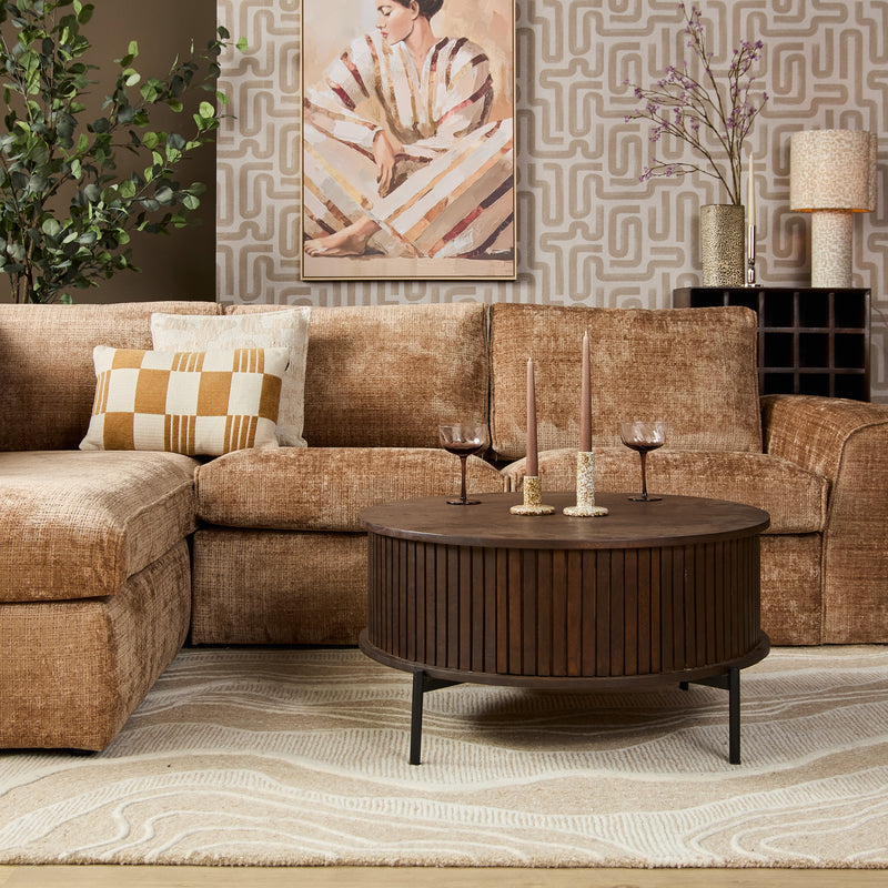 Salontafel Madison Bruin 80 cm Rond 80x80x40 cm-Salontafels-Starfurn