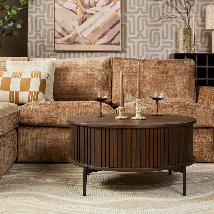 Salontafel Madison Bruin 80 cm Rond 80x80x40 cm-Salontafels-Starfurn