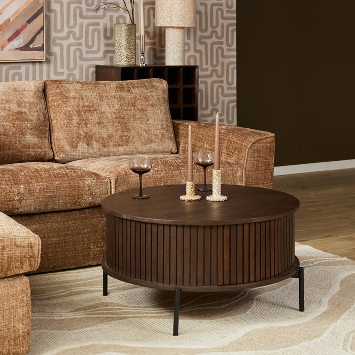 Salontafel Madison Bruin 80 cm Rond 80x80x40 cm-Salontafels-Starfurn