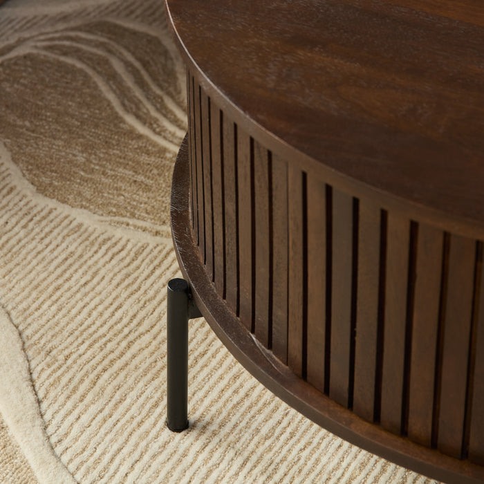 Salontafel Madison Bruin - 80 cm - Rond-Salontafels-Starfurn